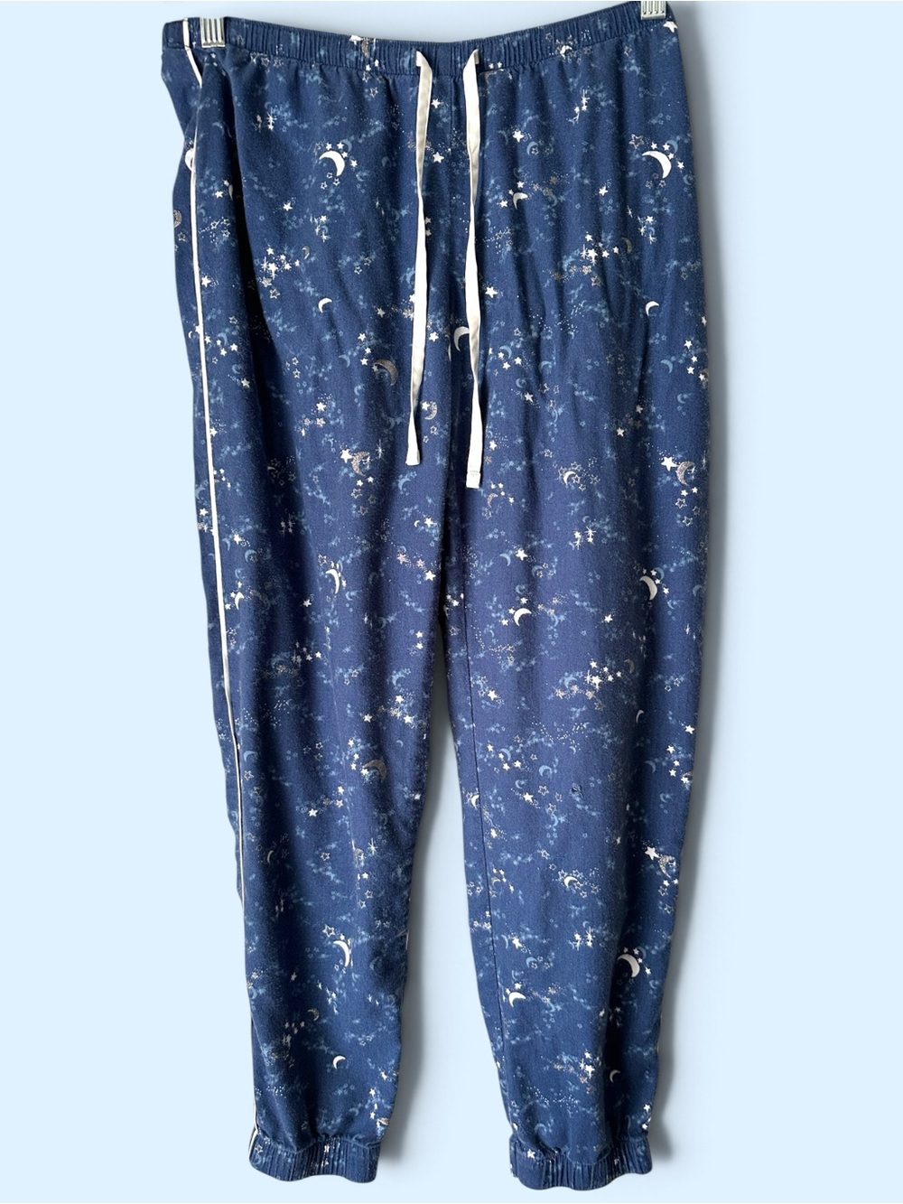 Victoria’s Secret Women’s Moon & Silver Stars Blue Pajama Pants